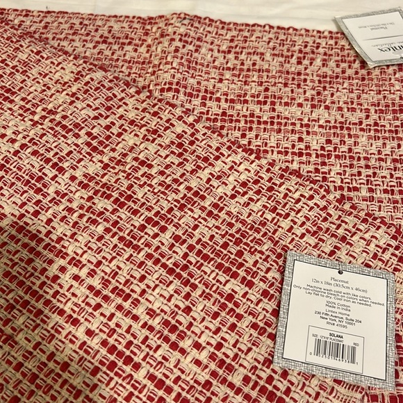NWT Lintex Solana 100% Cotton Placemats 12X18 Pair (2) - Picture 11 of 14